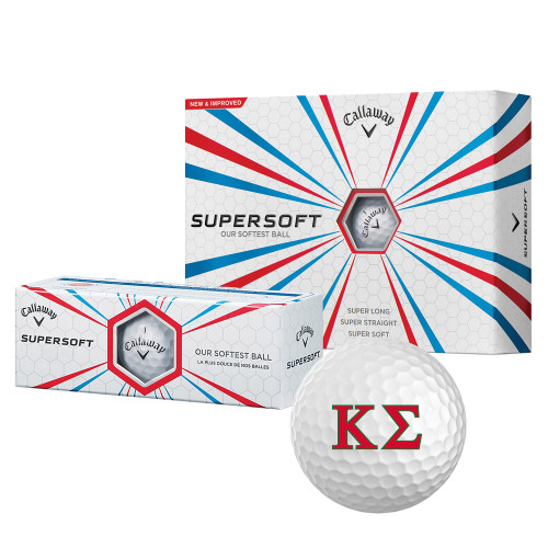 Callaway Supersoft Golf Balls 12/pkg-Kappa Sigma - Greek Letters - 2 Color
