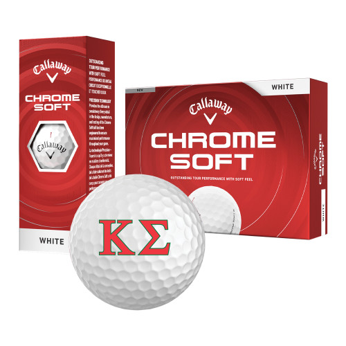 Callaway Chrome Soft Golf Balls 12/pkg-Kappa Sigma - Greek Letters - 2 Color