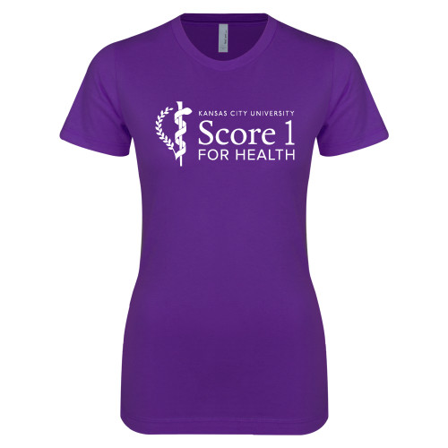  Next Level Womens Purple Boyfriend Tee - KCU