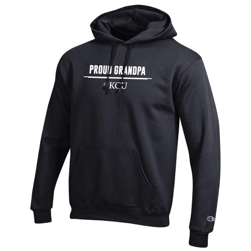  Champion Black Fleece Hoodie - KCU Proud Grandpa