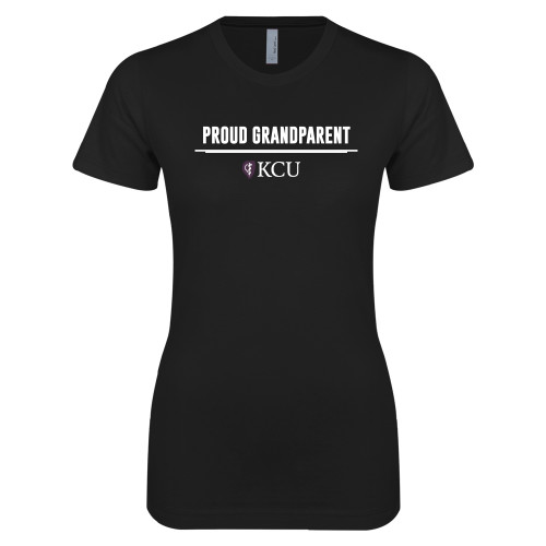  Next Level Womens Black Boyfriend Tee - KCU Proud Grandparent