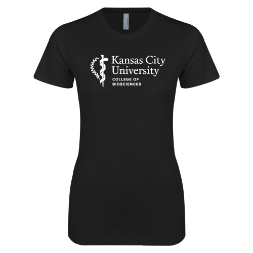  Next Level Womens Black Boyfriend Tee - KCU College of Biosciences Vertical