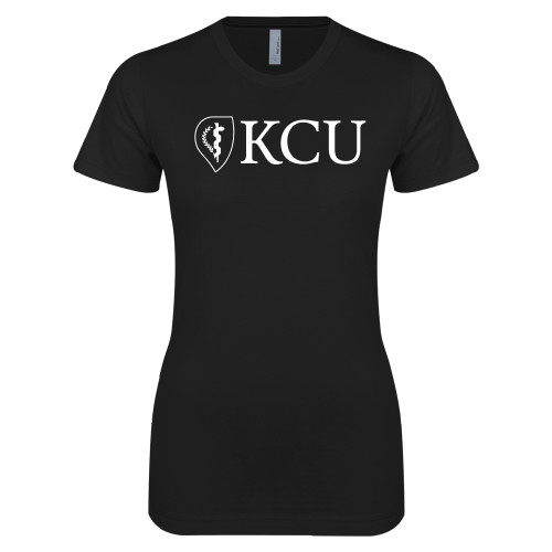  Next Level Womens Black Boyfriend Tee - KCU