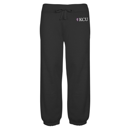  ENZA Womens Black Banded Fleece Capri - KCU