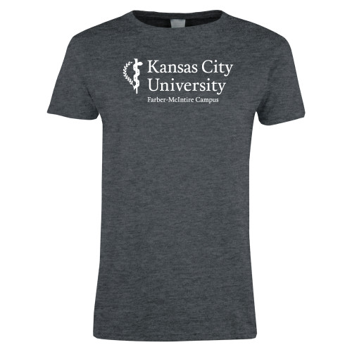  Womens Dark Heather Short Sleeve Tee - KCU  Farber McIntire Campus Vertical