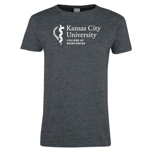  Womens Dark Heather Short Sleeve Tee - KCU College of Biosciences Vertical