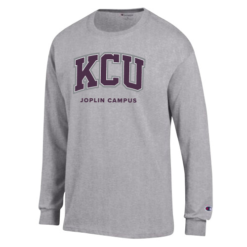  Champion Oxford Grey Long Sleeve T Shirt - Arched KCU