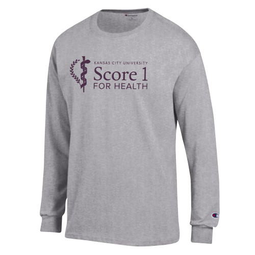  Champion Oxford Grey Long Sleeve T Shirt - KCU