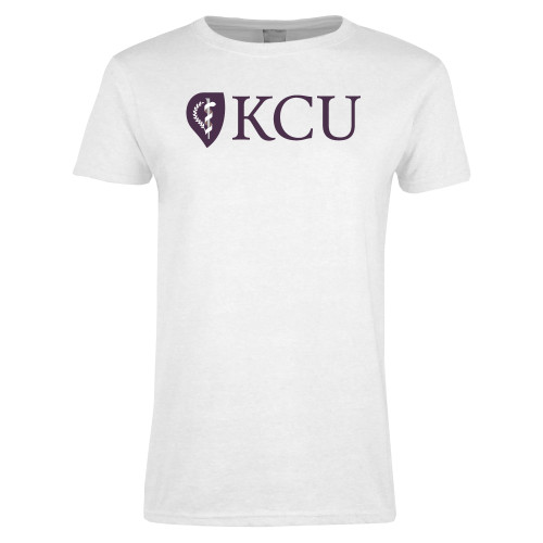  Womens White Short Sleeve Tee - KCU