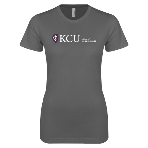  Next Level Womens Charcoal Boyfriend Tee - KCU College of Biosciences Horizontal