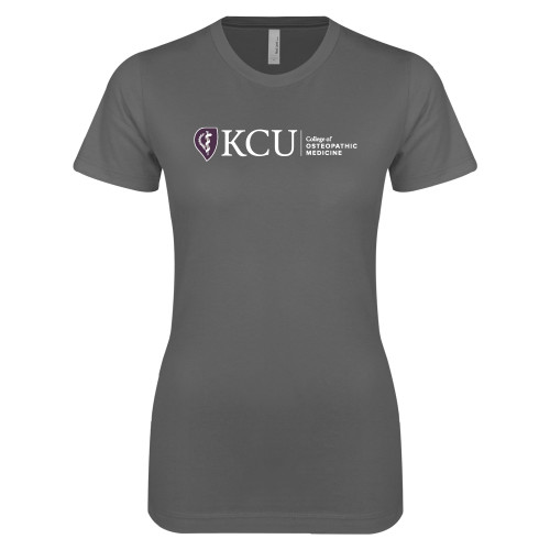  Next Level Womens Charcoal Boyfriend Tee - KCU College of Osteopathic Medicine Horizontal