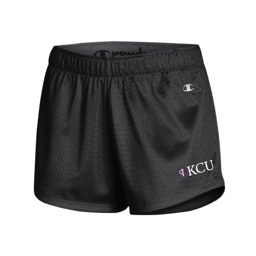  Champion Womens Black Mesh Short - KCU