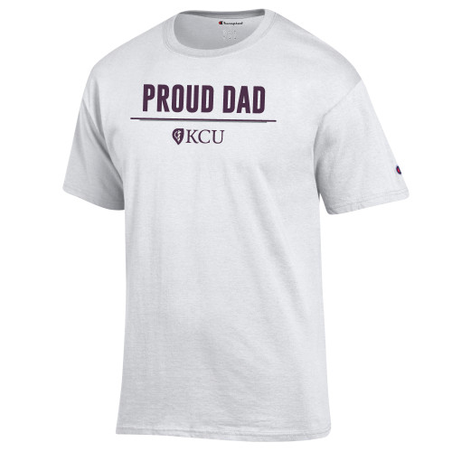  Champion White T Shirt - KCU Proud Dad