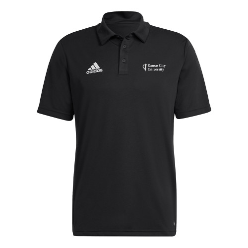  Adidas Black Stadium Coaches Polo - Stacked Kansas City Univ