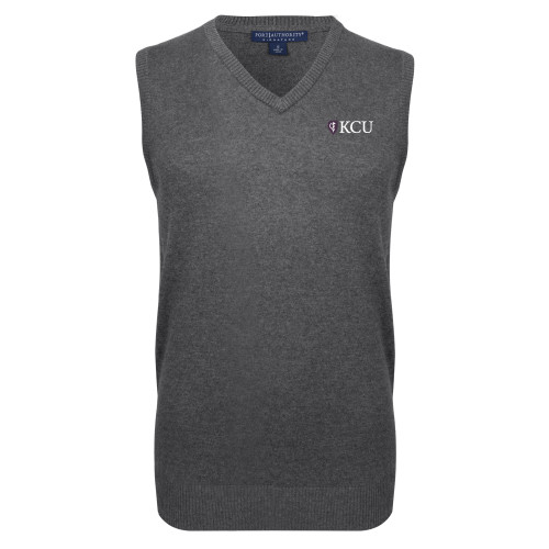  Charcoal VNeck Sweater Vest - Primary KCU
