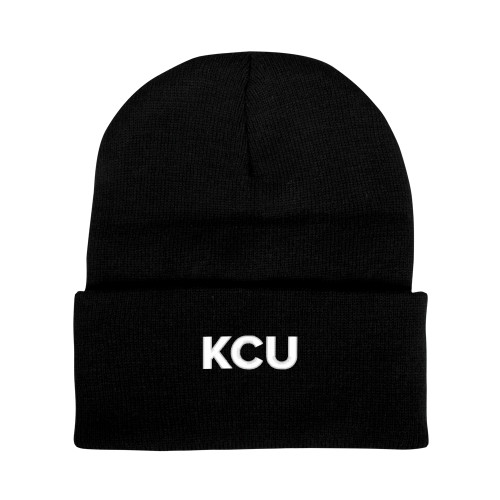  Black Knit Beanie w/Cuff - KCU