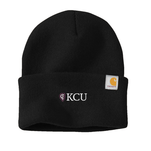  Carhartt Black Knit Beanie w/Cuff - Primary KCU