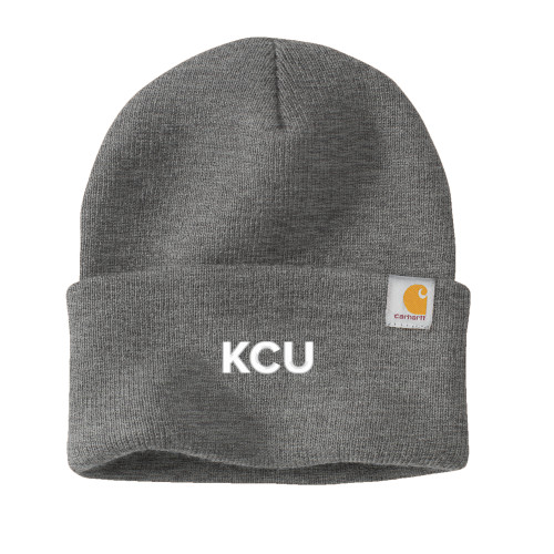  Carhartt Heather Grey Knit Beanie w/Cuff - KCU