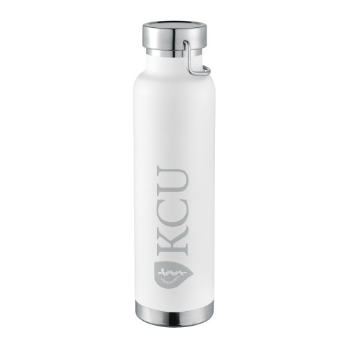  Thor Copper Vacuum Insulated White Bottle 22oz - KCU Engraved