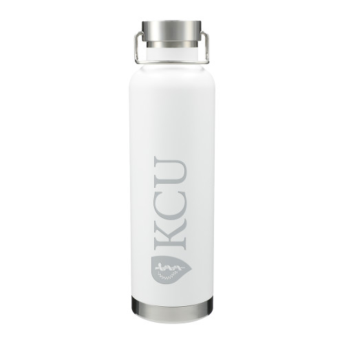  Thor Copper Vacuum Insulated White Bottle 32oz - KCU Engraved