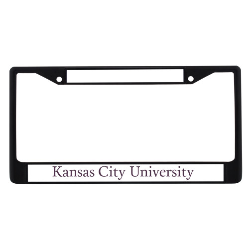  Metal License Plate Frame in Black - Wordmark
