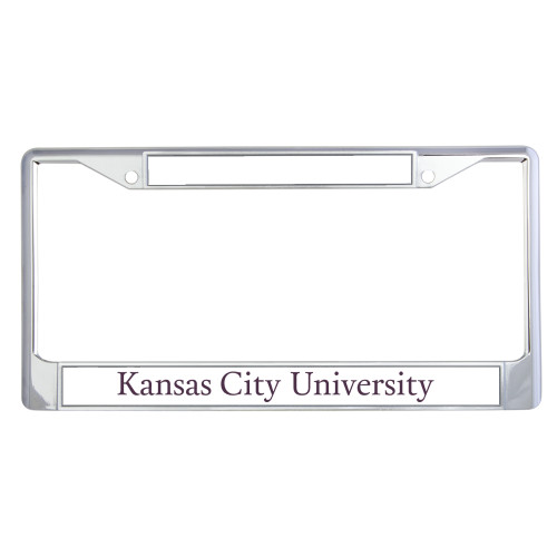  Metal License Plate Frame in Chrome - Wordmark