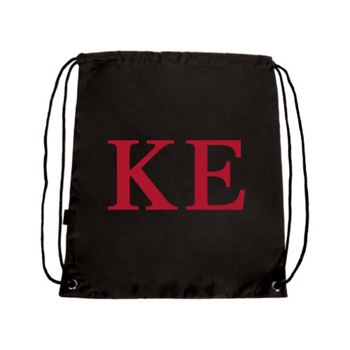  Black Drawstring Backpack - One Color Greek Letters