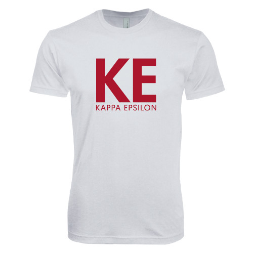  Next Level White SoftStyle T Shirt - KE Kappa Epsilon Stacked