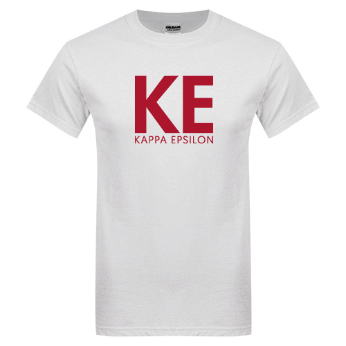 White T Shirt-KE Kappa Epsilon Stacked