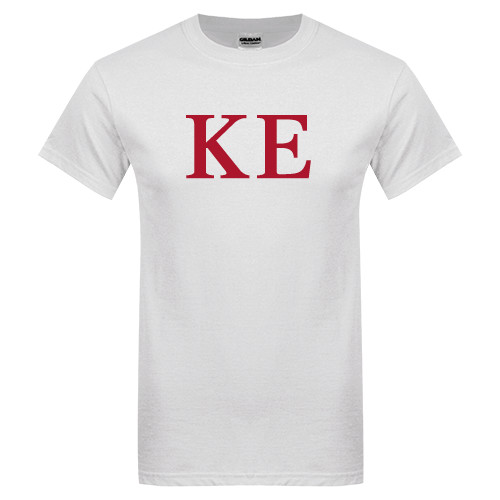 White T Shirt-One Color Greek Letters