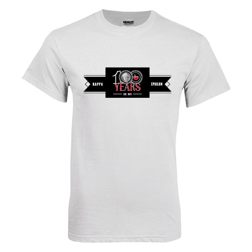 White T Shirt-100 Years Logo