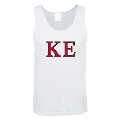 White Tank Top-Two Color Greek Letters