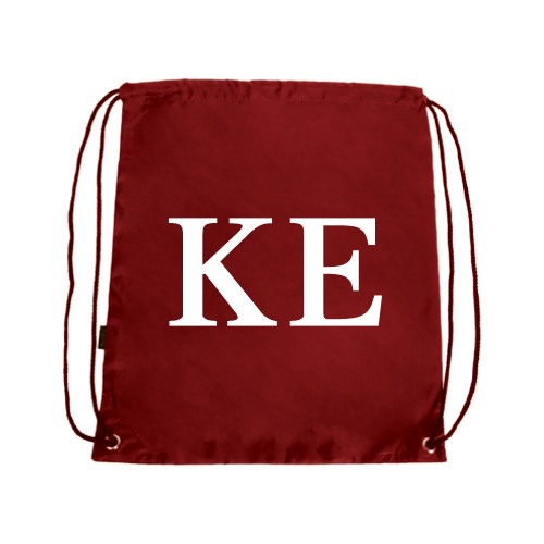  Cardinal Drawstring Backpack - One Color Greek Letters