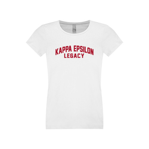 Next Level Girls White Fashion Fit T Shirt-Legacy