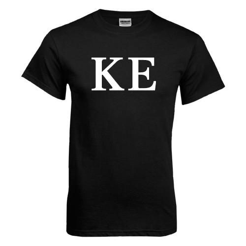 Black T Shirt-One Color Greek Letters
