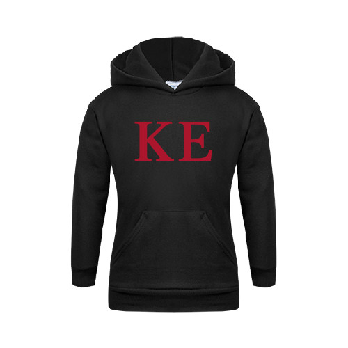 Youth Black Fleece Hoodie-One Color Greek Letters