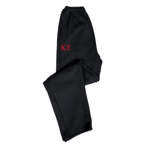 Black Fleece Open Bottom Pant-One Color Greek Letters
