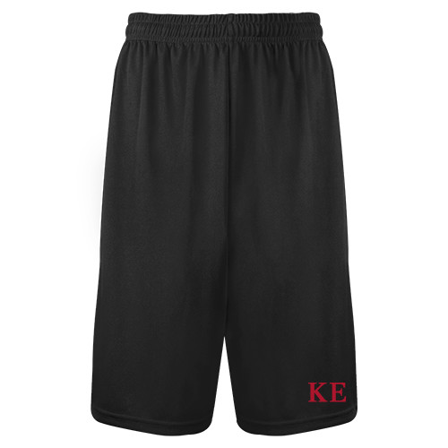 Black Performance Classic 9 Inch Short-One Color Greek Letters