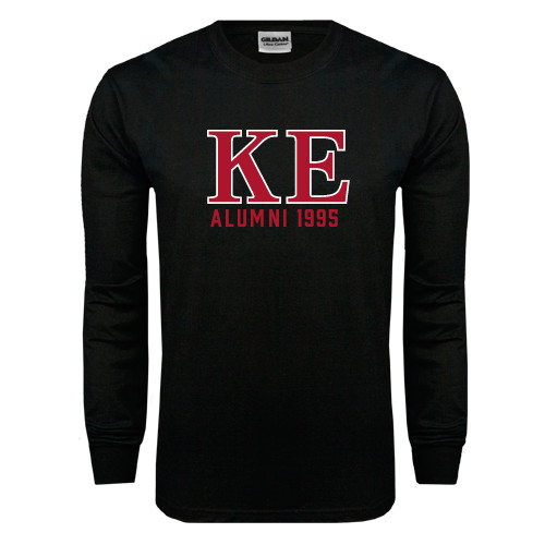 Black Long Sleeve T Shirt-Greek Letters Alumni Year Personalized