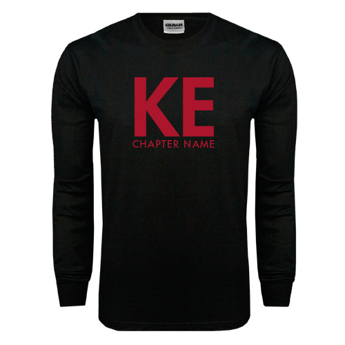 Black Long Sleeve T Shirt-KE Chapter Name Personalized