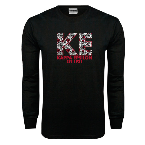 Black Long Sleeve T Shirt-KE Roses