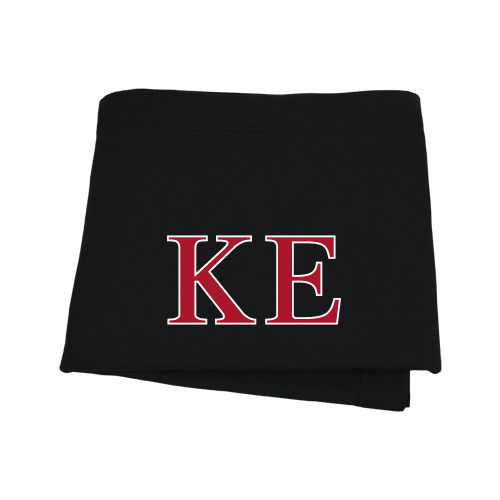  Black Sweatshirt Blanket - Two Color Greek Letters