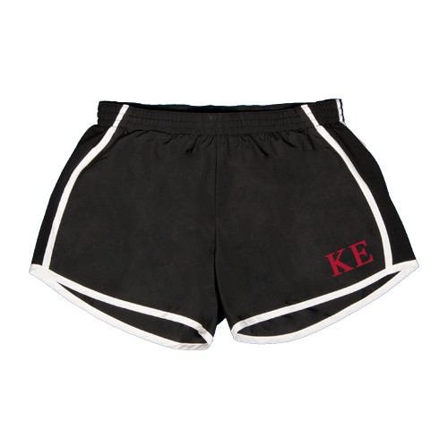 Womens Black/White Team Short-One Color Greek Letters
