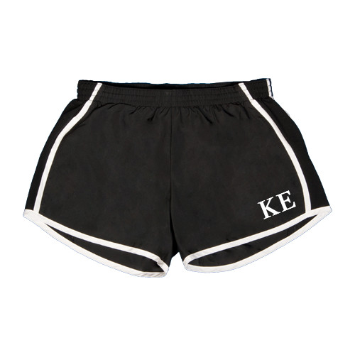 Womens Black/White Team Short-One Color Greek Letters