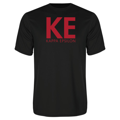 Black Performance Tee-KE Kappa Epsilon Stacked