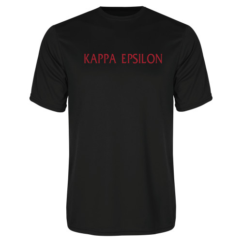 Black Performance Tee-Kappa Epsilon Flat