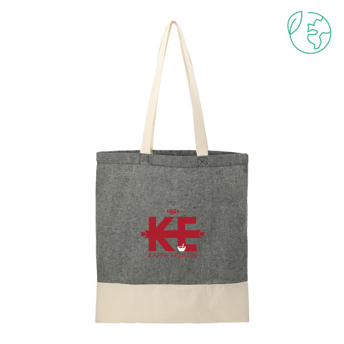  Split Recycled Black Cotton Twill Convention Tote - Primary Mark w/out Text