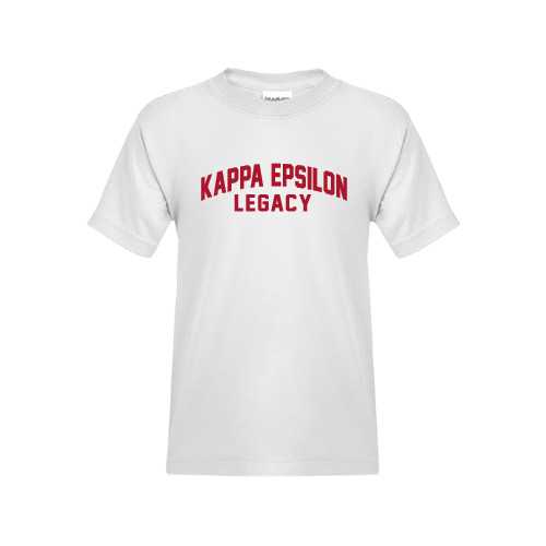 Youth White T Shirt-Legacy