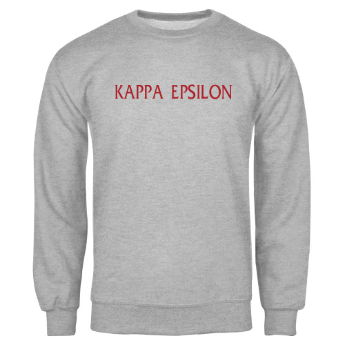 Grey Fleece Crew-Kappa Epsilon Flat