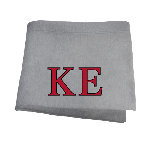  Grey Sweatshirt Blanket - Two Color Greek Letters